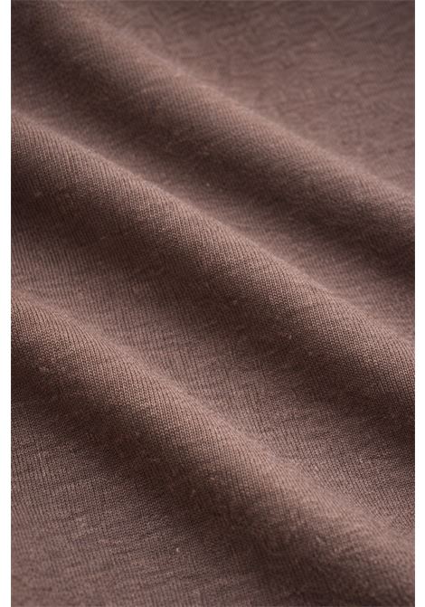 Barba Napoli maglia girocollo manica lunga marrone in lana e seta BARBA | Maglieria | 900010123