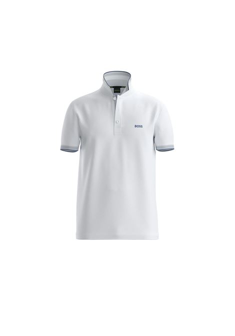 Polo BOSS Regular Fit Paddy in Piqué di Cotone - Open White BOSS | JERSEY | 5046905511500115