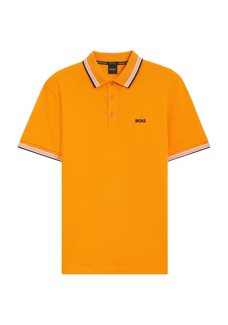 Polo BOSS Regular Fit Paddy in Piqué di Cotone - Bright Orange BOSS | JERSEY | 5046905582200822