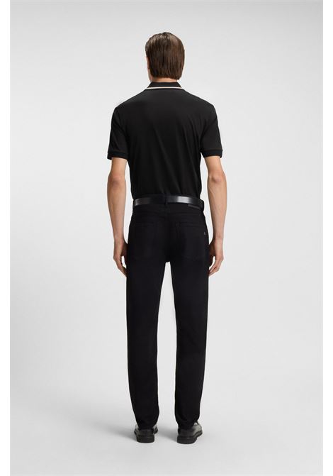 BOSS Penrose 38 slim-fit mercerised cotton polo with striped collar BOSS |  | 5046936000100001