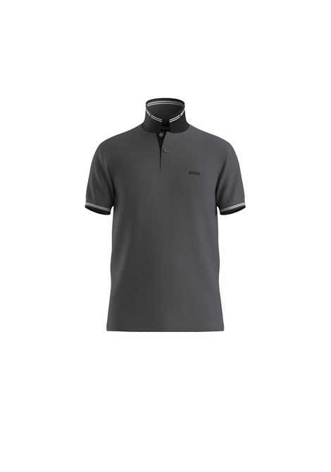Polo BOSS Slim Fit Paul in Cotone Elasticizzato - Open Grey BOSS | JERSEY | 5050619307100071