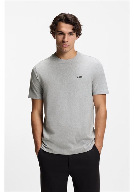 BOSS regular-fit stretch-cotton T-shirt with logo Tee 50506373 BOSS |  | 5050637306300063