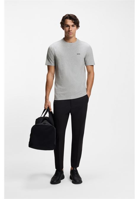 BOSS regular-fit stretch-cotton T-shirt with logo Tee 50506373 BOSS |  | 5050637306300063