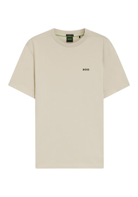 T-shirt BOSS Tee regular fit in cotone elasticizzato con logo BOSS | JERSEY | 5050637327500275