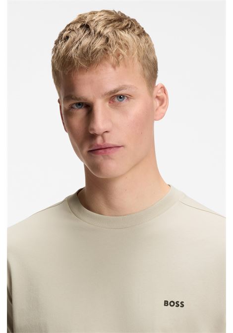 T-shirt BOSS Tee regular fit in cotone elasticizzato con logo BOSS | JERSEY | 5050637327500275