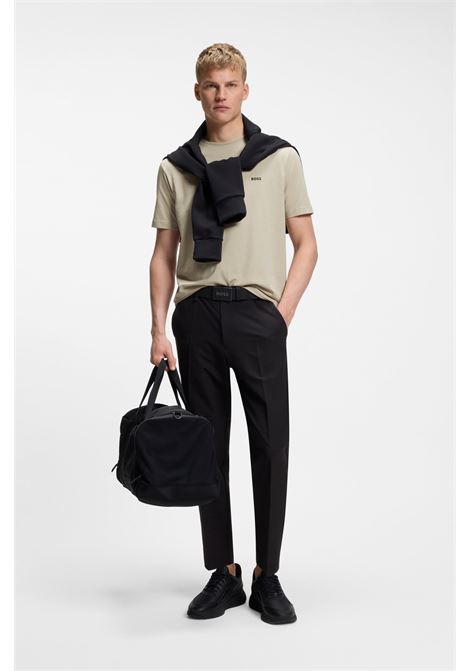 T-shirt BOSS Tee regular fit in cotone elasticizzato con logo BOSS | JERSEY | 5050637327500275