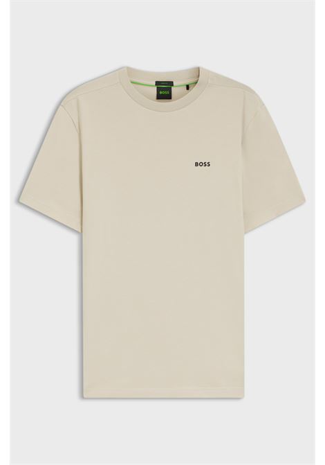 T-shirt BOSS Tee regular fit in cotone elasticizzato con logo BOSS | JERSEY | 5050637327500275