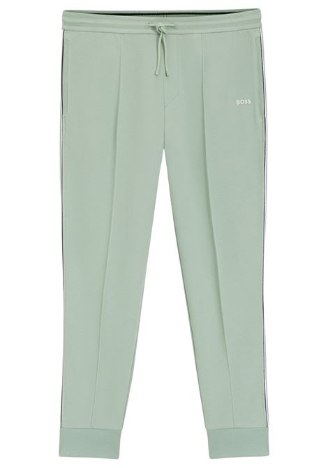 Pantaloni della Tuta BOSS Hadiko Regular Fit in Misto Cotone con Profili BOSS | JERSEY | 5055357435700357