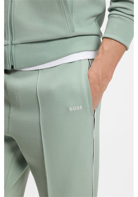 Pantaloni della Tuta BOSS Hadiko Regular Fit in Misto Cotone con Profili BOSS | JERSEY | 5055357435700357