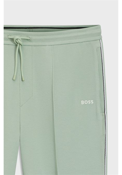 Pantaloni della Tuta BOSS Hadiko Regular Fit in Misto Cotone con Profili BOSS | JERSEY | 5055357435700357