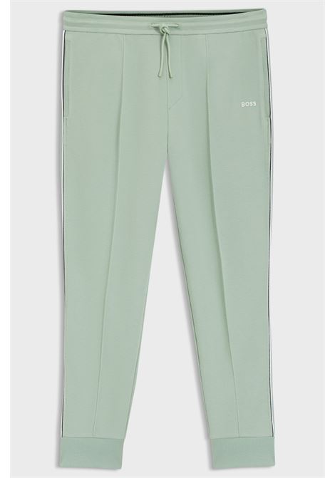 Pantaloni della Tuta BOSS Hadiko Regular Fit in Misto Cotone con Profili BOSS | JERSEY | 5055357435700357