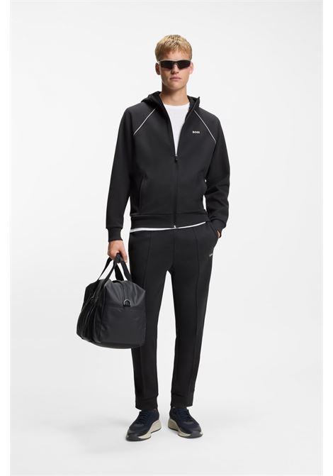 Pantaloni della Tuta BOSS Hadiko Regular Fit in Misto Cotone - Blu Scuro BOSS | JERSEY | 5055357440200402