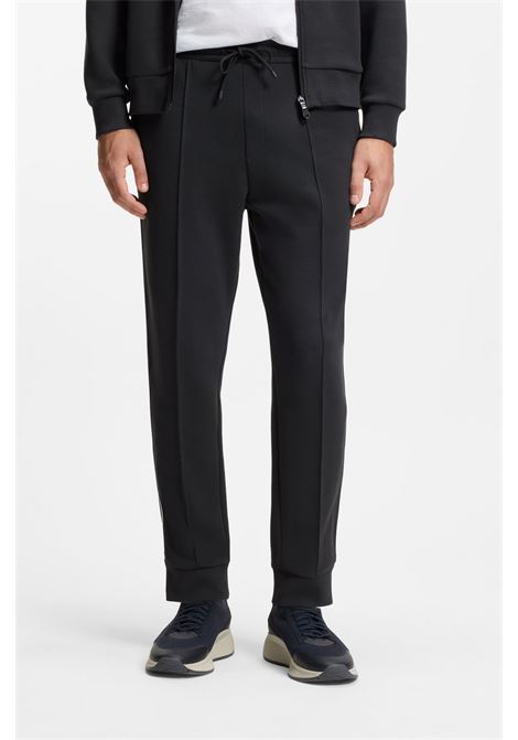 Pantaloni della Tuta BOSS Hadiko Regular Fit in Misto Cotone - Blu Scuro BOSS | JERSEY | 5055357440200402