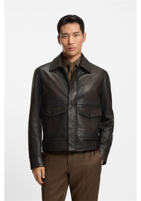 BOSS aviator-style nappa leather jacket L-Mabor1 BOSS |  | 5055393020100201