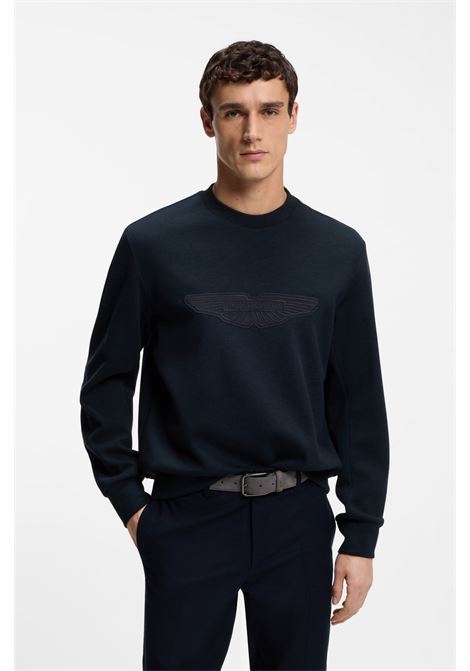 Felpa BOSS x ASTON MARTIN C-Soleri 242_AM con dettaglio ad ala BOSS | JERSEY | 5055452540400404