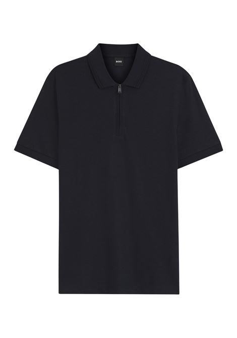 Polo BOSS H-Paras 70 regular fit in misto cotone mercerizzato con zip BOSS | JERSEY | 5055461440400404