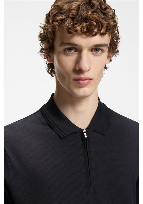Polo BOSS H-Paras 70 regular fit in misto cotone mercerizzato con zip BOSS | JERSEY | 5055461440400404