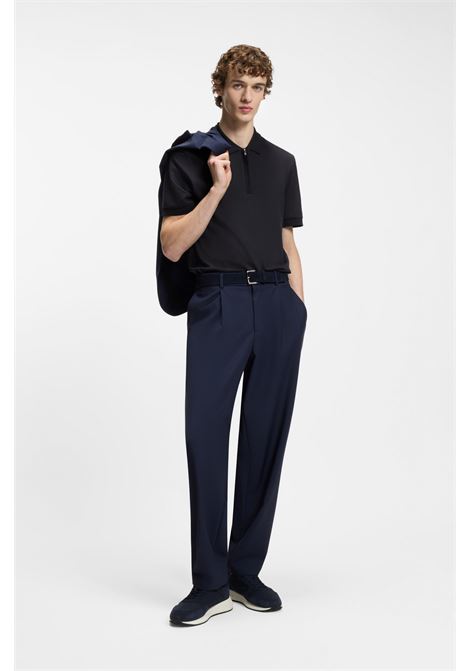 Polo BOSS H-Paras 70 regular fit in misto cotone mercerizzato con zip BOSS | JERSEY | 5055461440400404