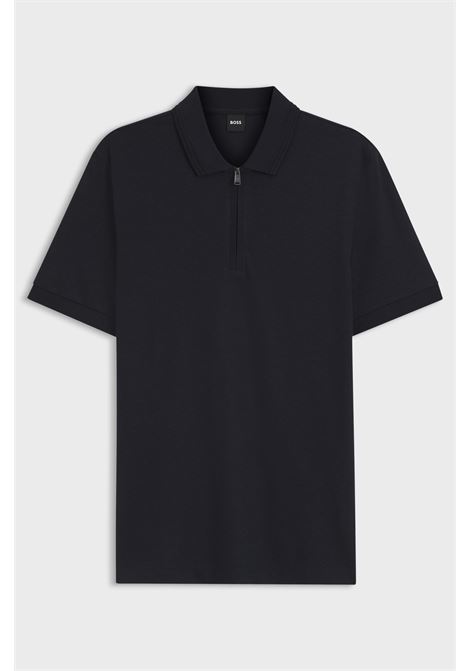 Polo BOSS H-Paras 70 regular fit in misto cotone mercerizzato con zip BOSS | JERSEY | 5055461440400404