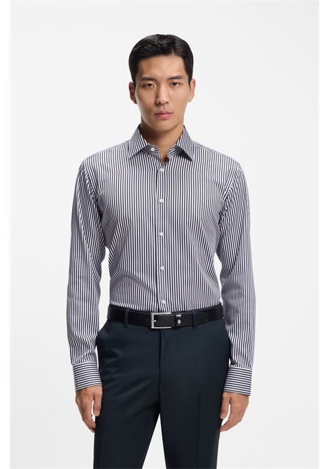 BOSS regular-fit shirt in striped easy-iron cotton satin H-JOE-K-C1-261 BOSS |  | 5055571240400404