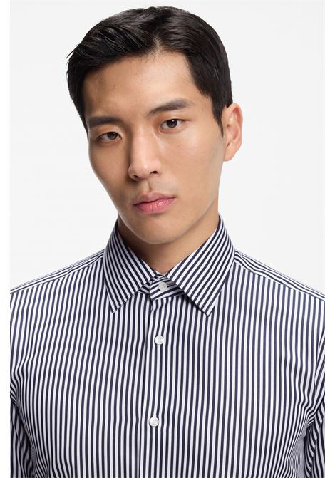 BOSS regular-fit shirt in striped easy-iron cotton satin H-JOE-K-C1-261 BOSS |  | 5055571240400404