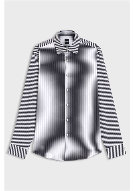 BOSS regular-fit shirt in striped easy-iron cotton satin H-JOE-K-C1-261 BOSS |  | 5055571240400404