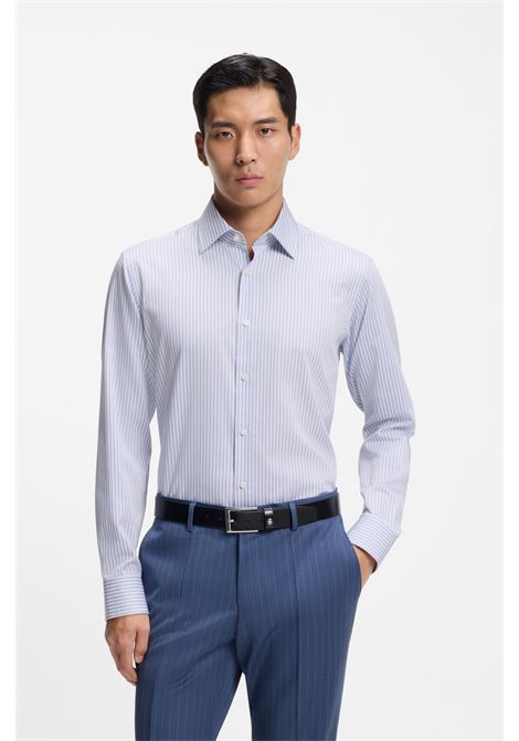 BOSS regular-fit shirt in striped easy-iron cotton satin H-JOE-K-C1-261 BOSS |  | 5055571253100531