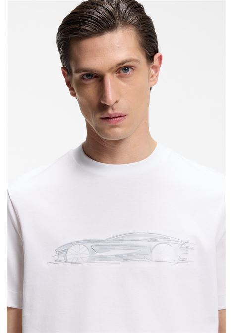 T-shirt BOSS x ASTON MARTIN C-Taut 242_AM in cotone mercerizzato con grafica auto BOSS | JERSEY | 5055582810000100