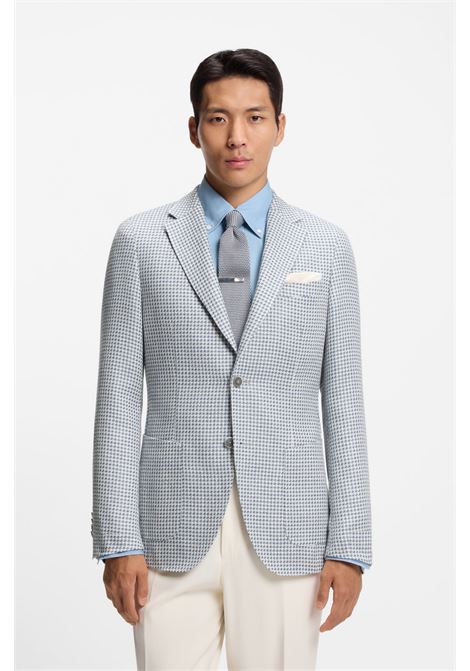 BOSS L-Heston Slim-Fit Silk, Linen, and Cotton Blend Blazer BOSS |  | 5055592146100461