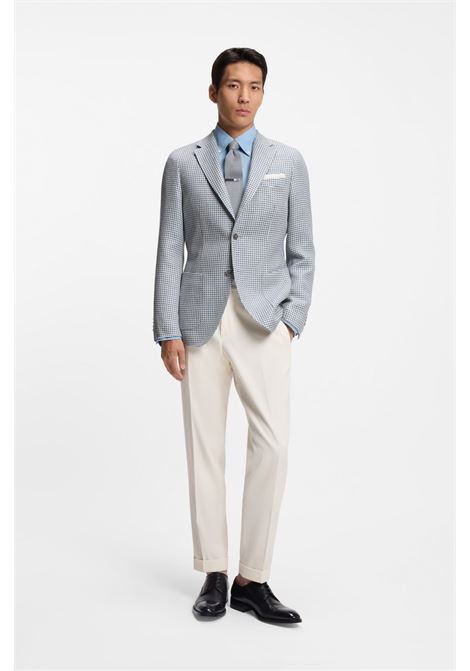 BOSS L-Heston Slim-Fit Silk, Linen, and Cotton Blend Blazer BOSS |  | 5055592146100461