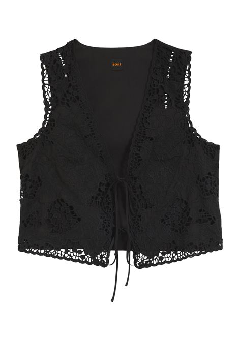 Gilet ricamato con chiusura a cravatta BOSS | Bluse | 50556743001