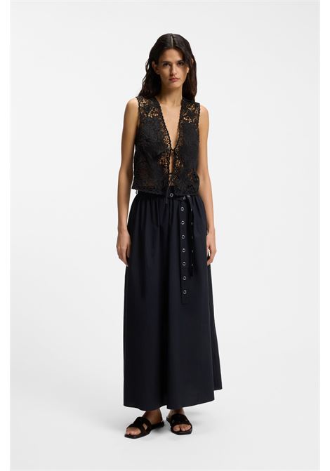 Gilet ricamato con chiusura a cravatta BOSS | Bluse | 50556743001