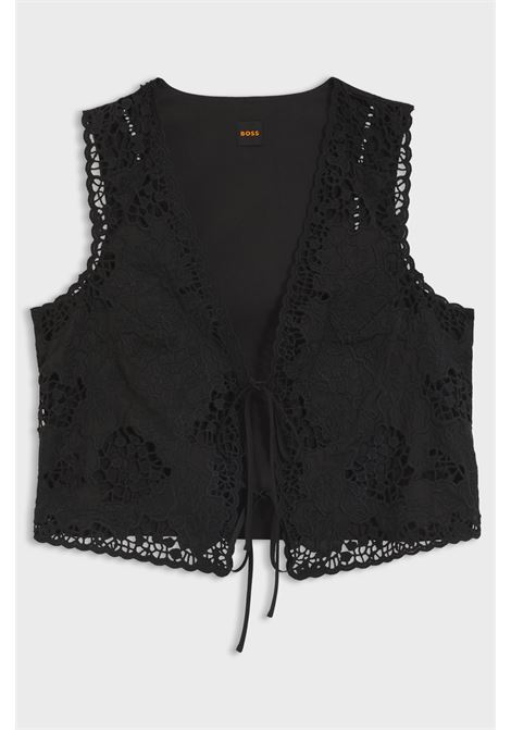 Gilet ricamato con chiusura a cravatta BOSS | Bluse | 50556743001