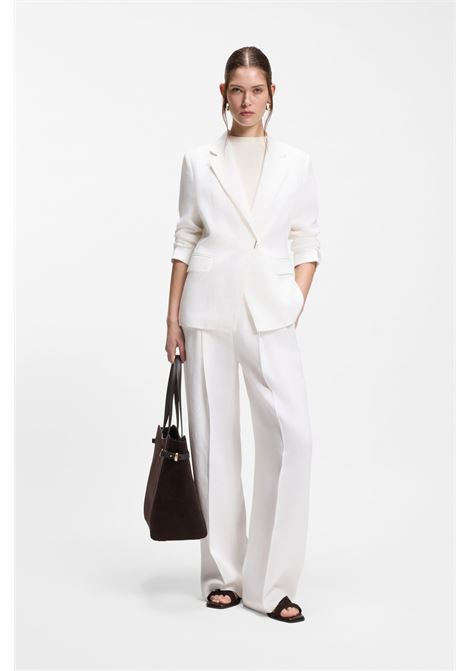 Giacca slim fit doppiopetto in misto lino BOSS Donna BOSS | GIACCHE | 50557249100