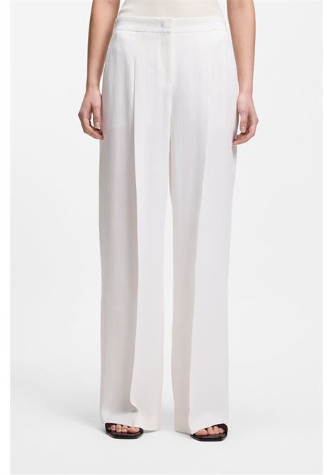 BOSS relaxed-fit wide-leg linen-blend trousers Tiana11 BOSS |  | 50557443100