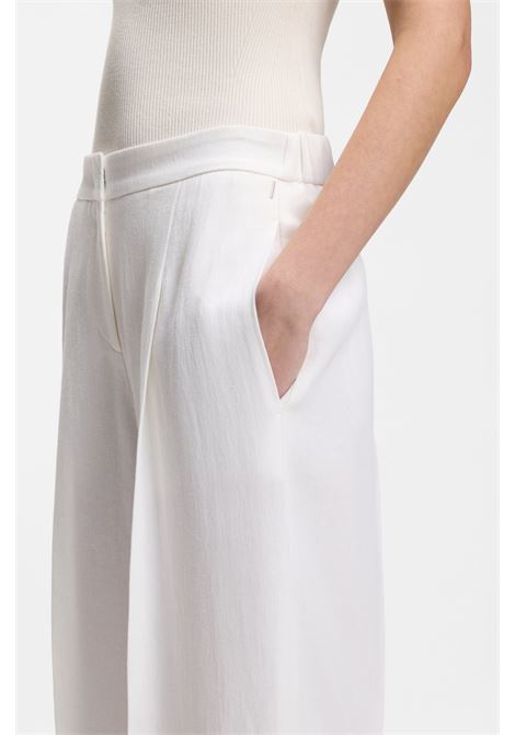 BOSS relaxed-fit wide-leg linen-blend trousers Tiana11 BOSS |  | 50557443100