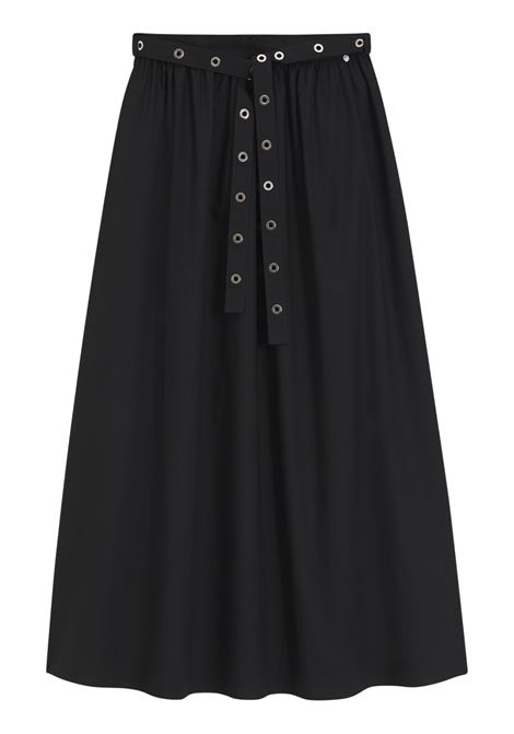 Gonna lunga in popeline di cotone con cintura a occhiello BOSS | Gonna | 50559088001