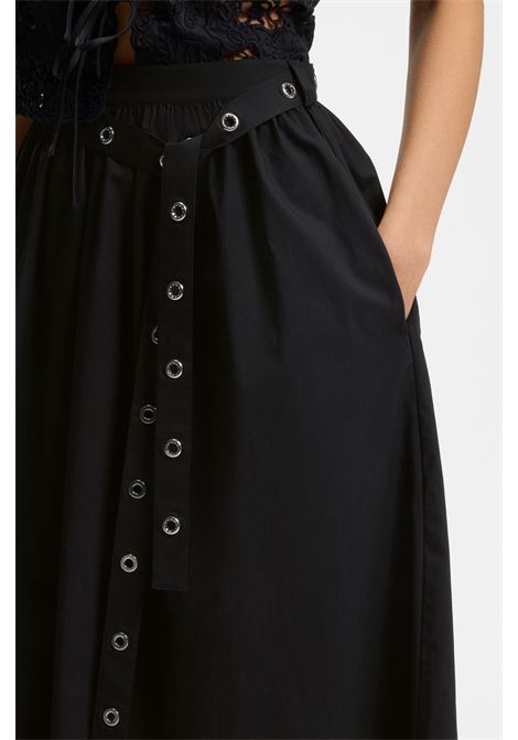 Gonna lunga in popeline di cotone con cintura a occhiello BOSS | Gonna | 50559088001