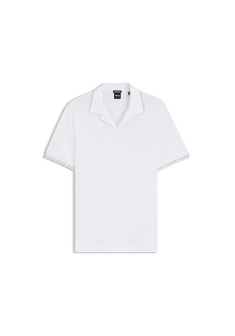 Polo Regular Fit BOSS H-Pye 235 in Cotone e Lino con Collo Johnny BOSS | JERSEY | 5055917310000100