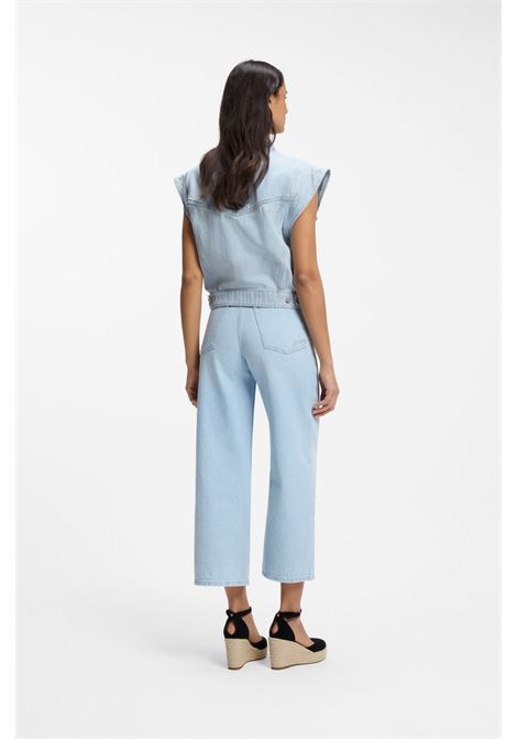 Gilet regular fit in denim marmorizzato blu BOSS | JEANS | 50561036433