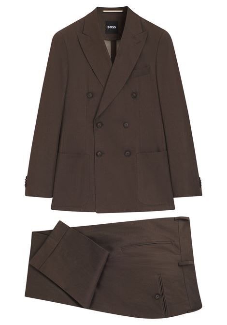 BOSS abito due pezzi slim fit in cotone elasticizzato con micromotivo C-Huge-2Pcs-DB-262 BOSS | ABITI | 5056184820700207