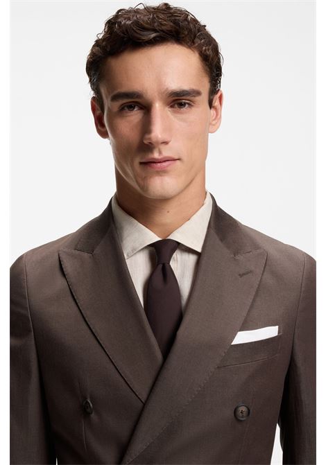 BOSS abito due pezzi slim fit in cotone elasticizzato con micromotivo C-Huge-2Pcs-DB-262 BOSS | ABITI | 5056184820700207