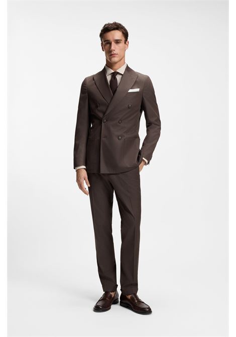 BOSS abito due pezzi slim fit in cotone elasticizzato con micromotivo C-Huge-2Pcs-DB-262 BOSS | ABITI | 5056184820700207