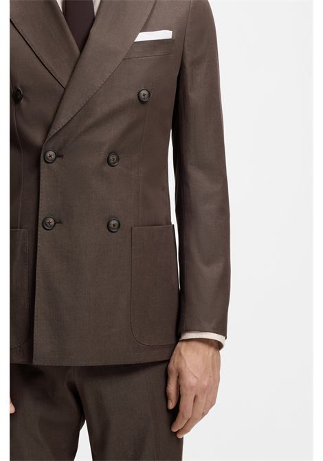 BOSS abito due pezzi slim fit in cotone elasticizzato con micromotivo C-Huge-2Pcs-DB-262 BOSS | ABITI | 5056184820700207