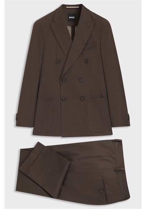 BOSS abito due pezzi slim fit in cotone elasticizzato con micromotivo C-Huge-2Pcs-DB-262 BOSS | ABITI | 5056184820700207