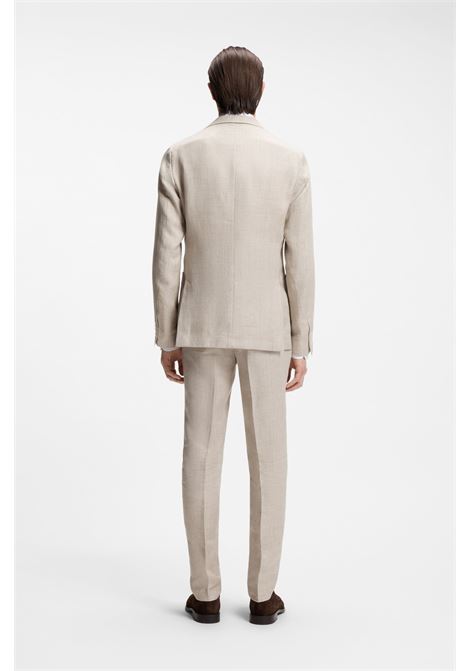Giacca Blazer Slim Fit C-Hanry in Misto Lino con Micromotivo BOSS | GIACCHE | 5056190206800068