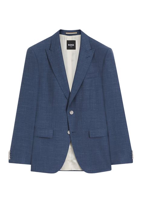 BOSS giacca slim fit in mohair, seta e lino H-Huge-B1-Peak-262 BOSS | GIACCHE | 5056260446600466