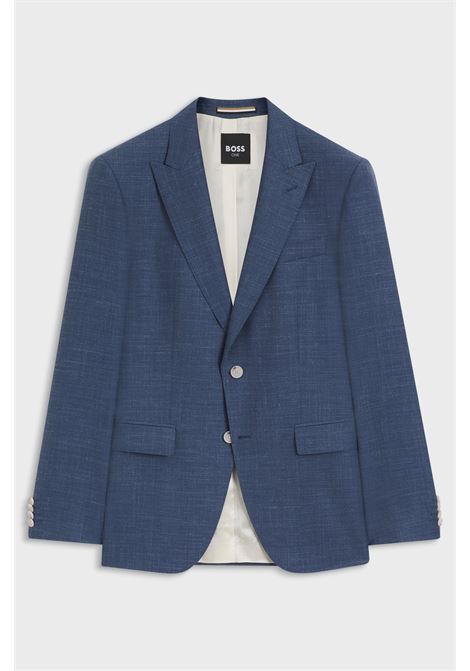 BOSS giacca slim fit in mohair, seta e lino H-Huge-B1-Peak-262 BOSS | GIACCHE | 5056260446600466