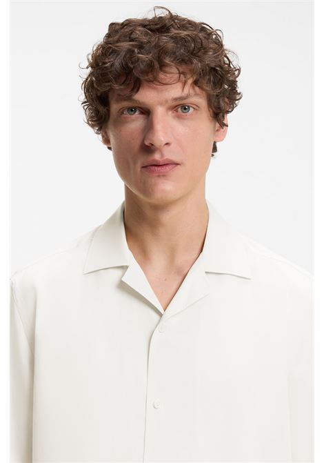 Camicia BOSS BY BECKHAM Relaxed Fit in Lyocell Seta e Cotone H-CESAR BOSS | CAMICIE | 5056444792000920