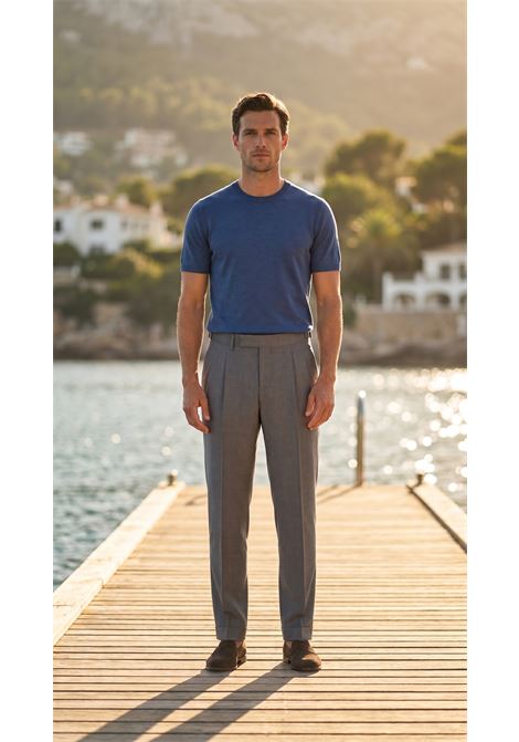 Briglia 1949 Quartieris grey virgin wool trousers with pleats and side adjusters BRIGLIA |  | 30010800080